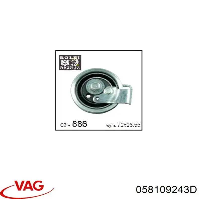 Tensor correa distribución 058109243D VAG