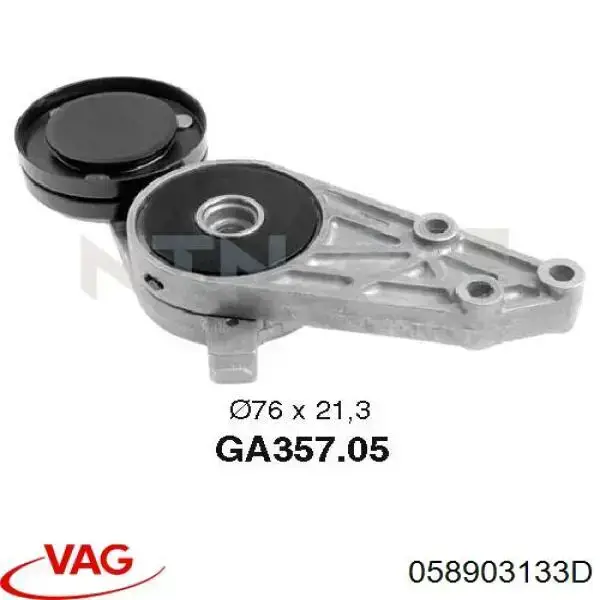 Tensor de correa poli V 058903133D VAG