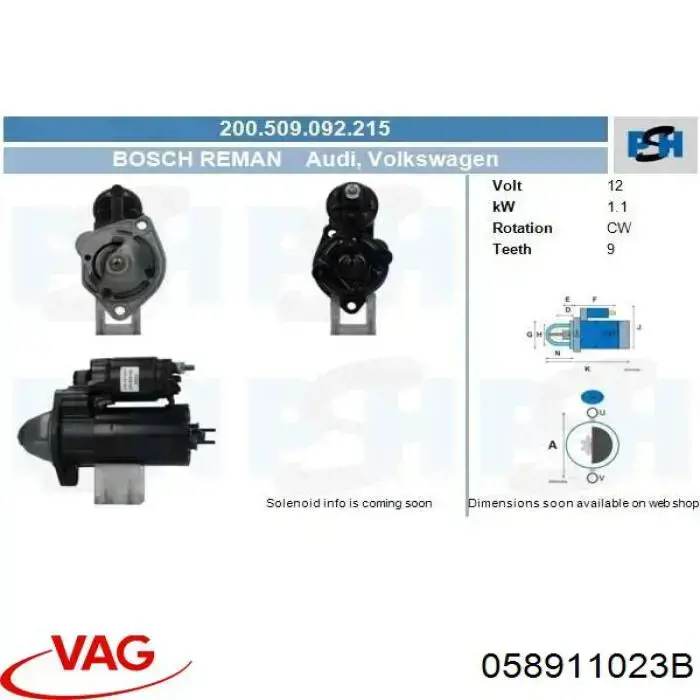 058911023B VAG Motor de arranque