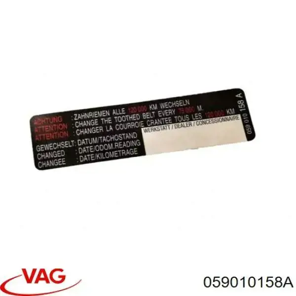  VAG 059010158A precio, desde 5,27 EUR