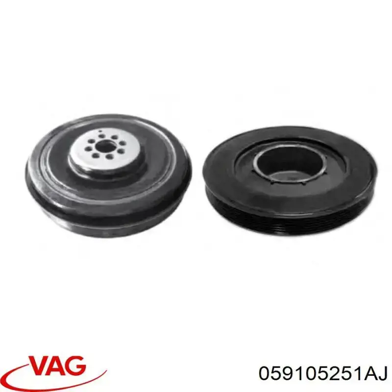 Polea del cigüeñal VAG 059105251AJ precio, desde 110,88 EUR