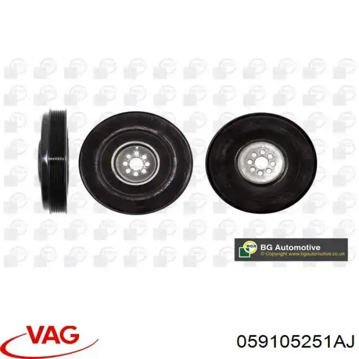 Polea del cigüeñal VAG 059105251AJ precio, desde 110,88 EUR