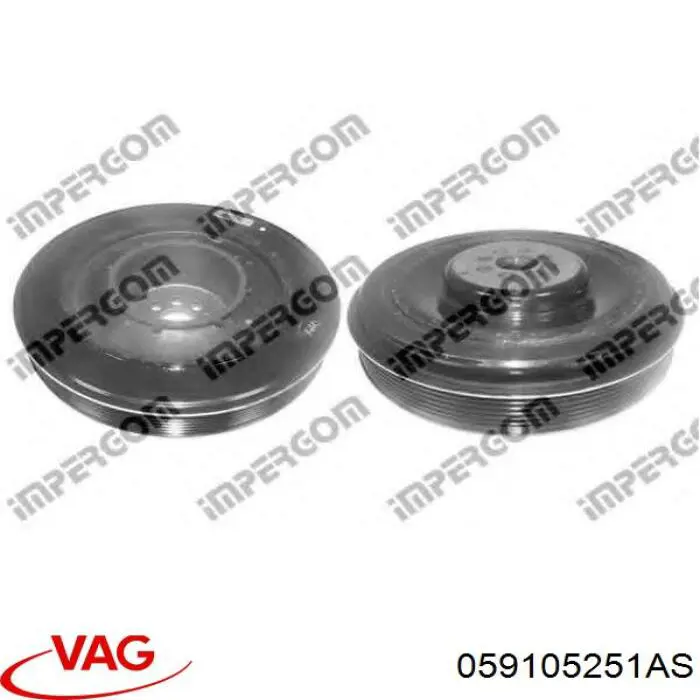 Polea del cigüeñal VAG 059105251AS precio, desde 127,64 EUR