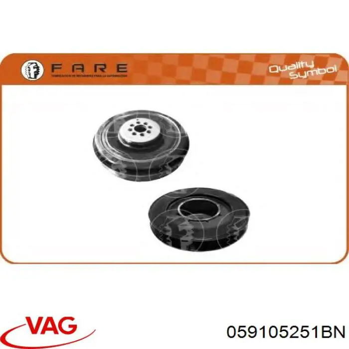 Polea del cigüeñal VAG 059105251BN precio, desde 120,52 EUR