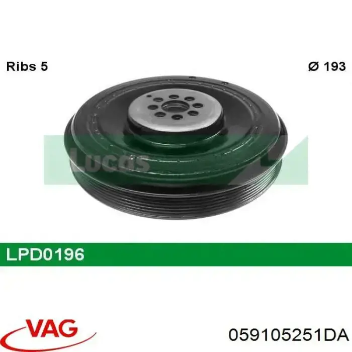 Comprar 059105251EL VAG La polea del cigüeñal