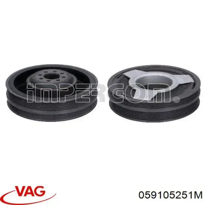 Polea del cigüeñal VAG 059105251M precio, desde 38,25 EUR