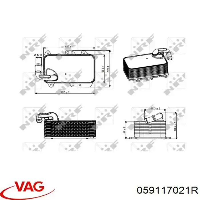 Radiador de aceite 059117021R VAG