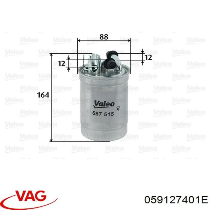 059127401E VAG filtro combustible