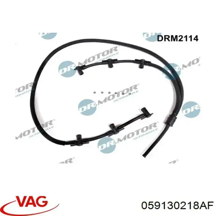 Tubería de retorno de combustible de los inyectores VAG 059130218AF precio, desde 91,34 EUR