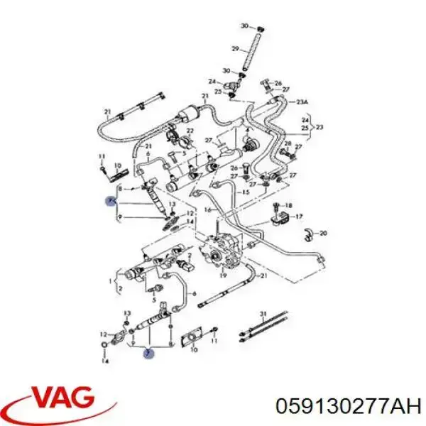 Inyector 059130277AH VAG