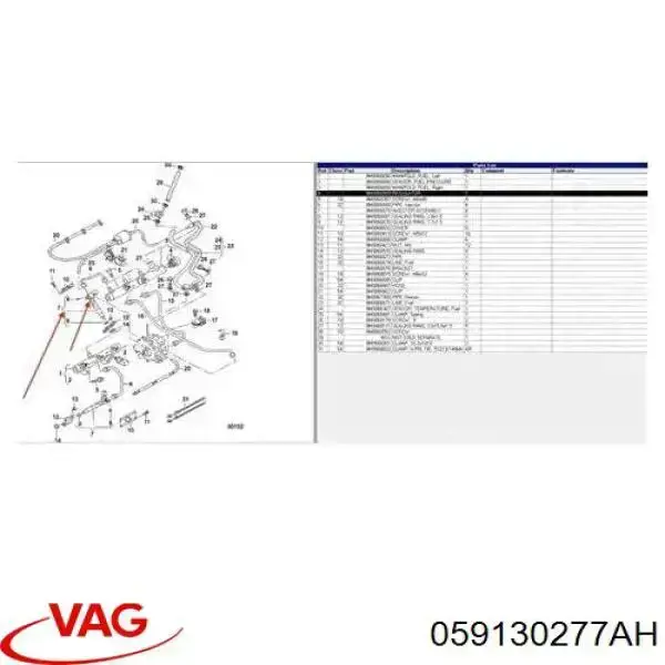 059130277AH VAG Inyector de combustible