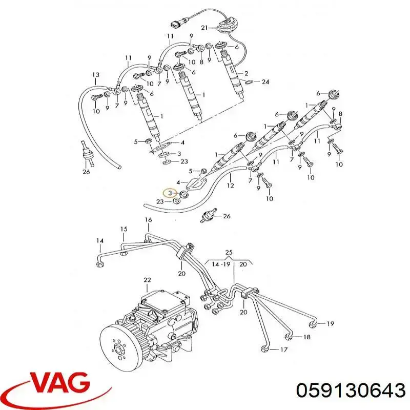 Arandela de asiento del inyector VAG 059130643 precio, desde  EUR