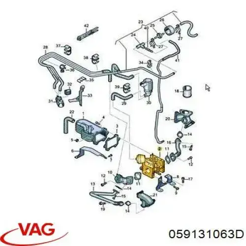 Comprar 059131063D VAG Válvula reguladora EGR