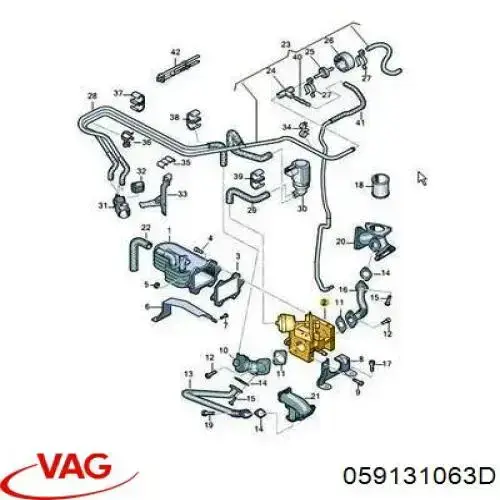 059131063D VAG Válvula reguladora EGR