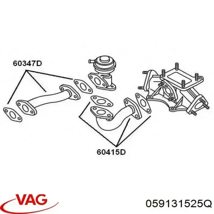 Tubo del sistema de recirculación de gases de escape EGR VAG 059131525Q precio, desde 47,57 EUR