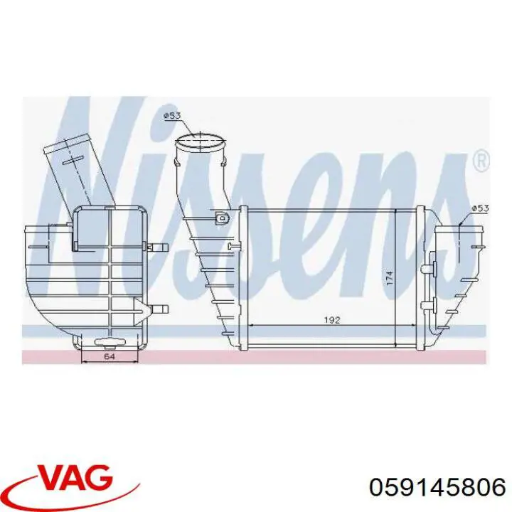 059145806 VAG Radiador de intercooler