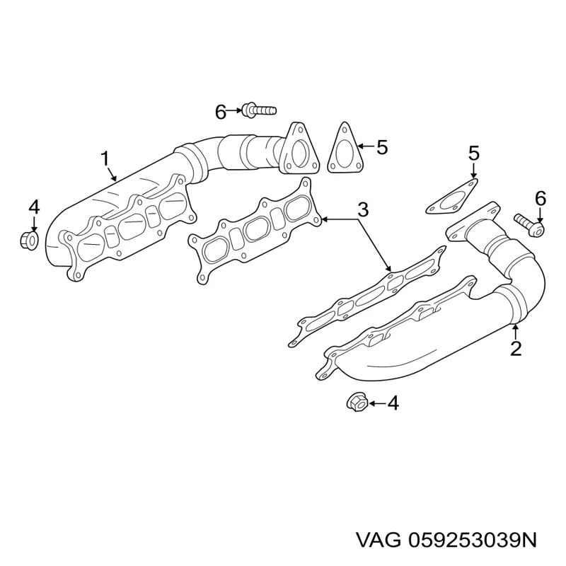 Comprar 59253039N VAG Junta colector escape