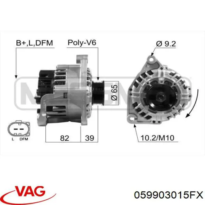 059903015FX VAG alternador