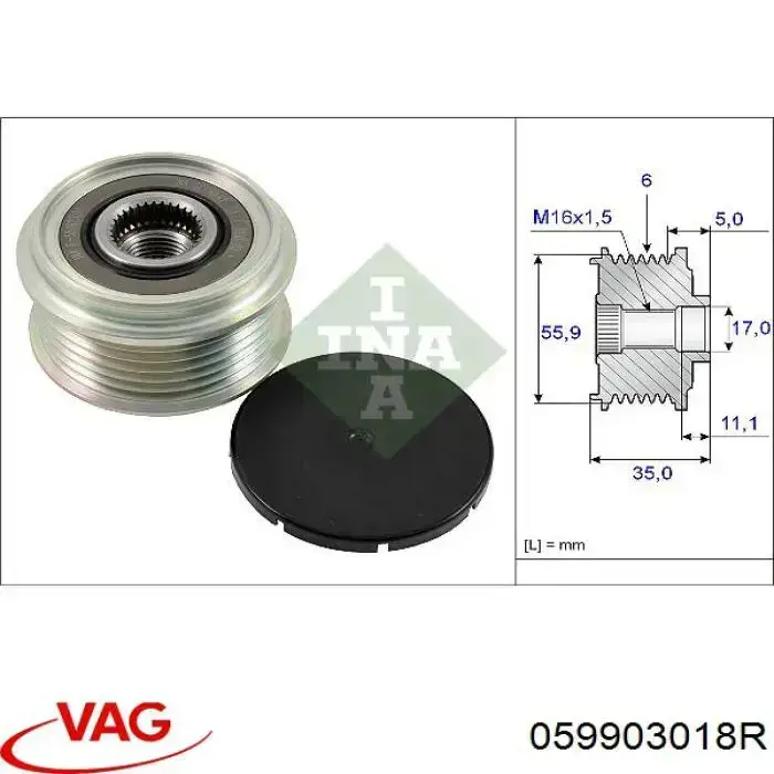 Alternador del motor VAG 059903018R precio, desde 341,21 EUR