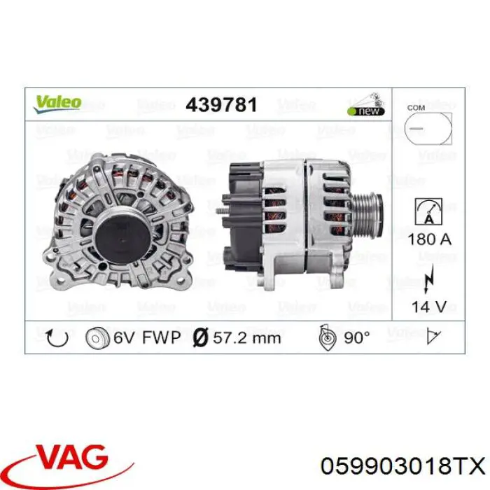 059903018TX VAG alternador