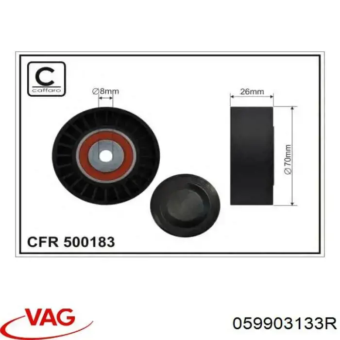 Tensor de la correa trapecial VAG 059903133R precio, desde 64,21 EUR