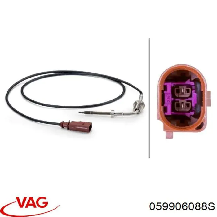 Sensor de temperatura de gases de escape antes del filtro de partículas VAG 059906088S precio, desde 59,99 EUR