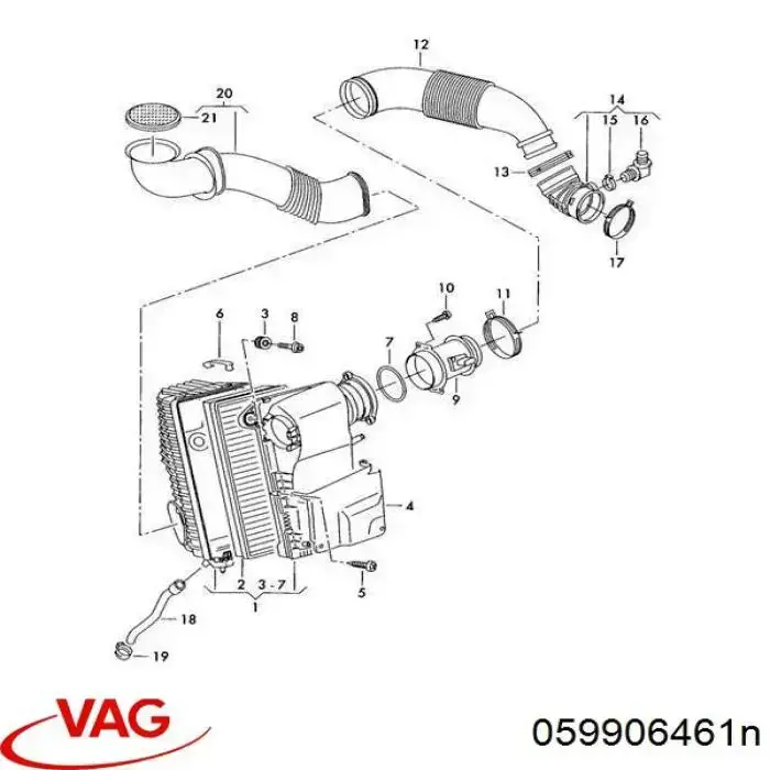 Sensor De Flujo De Aire/Medidor De Flujo (Flujo de Aire Masibo) Audi A7 4GA, 4GF