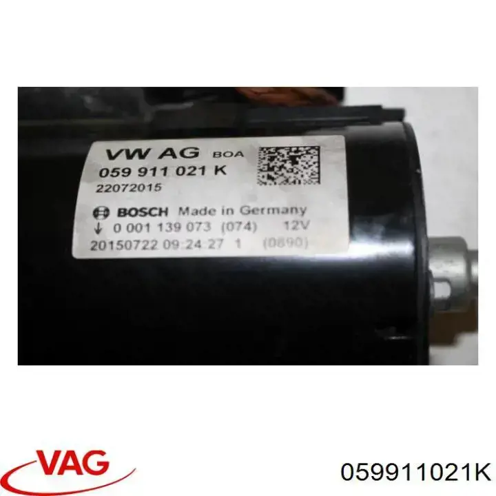 Motor de arranque 059911021K VAG
