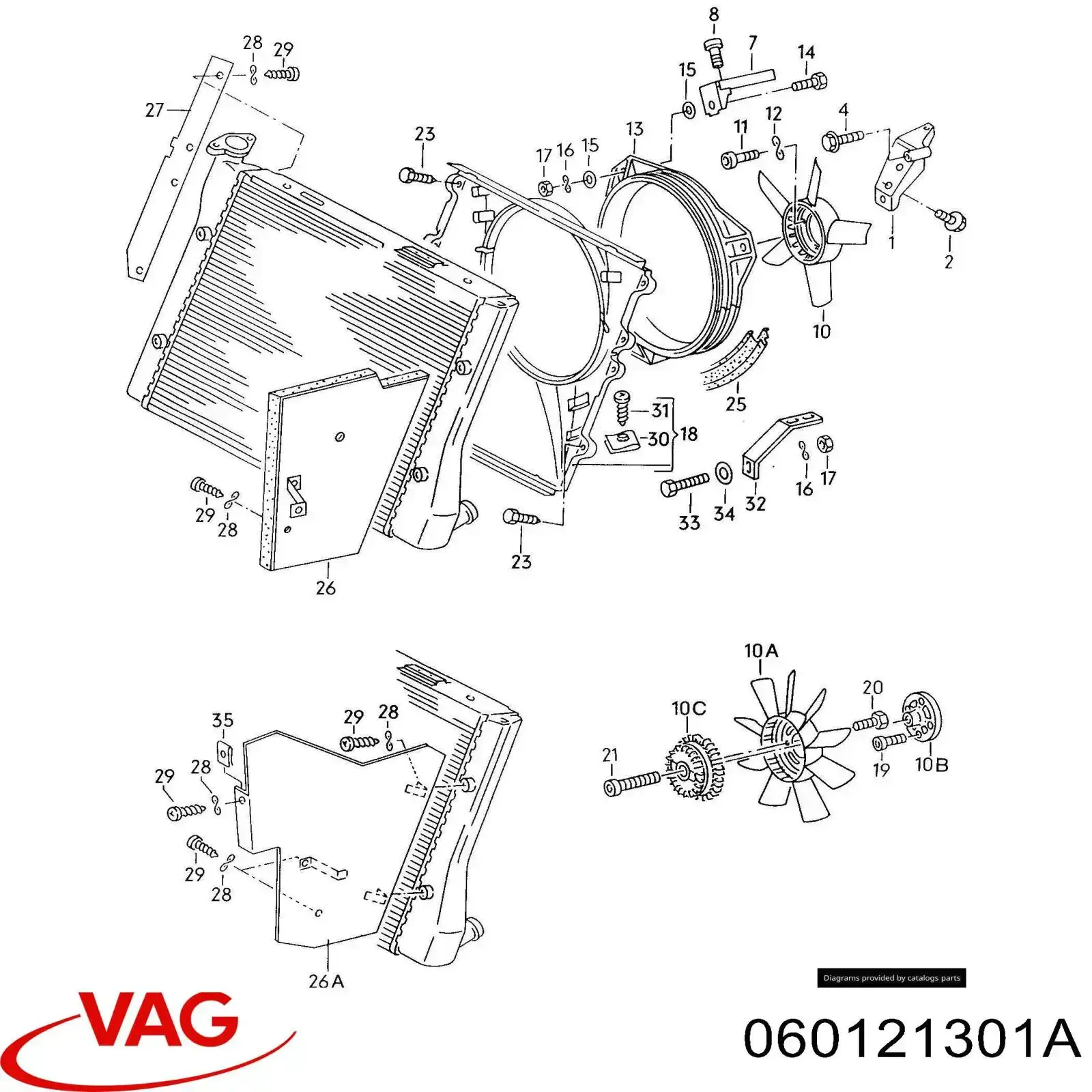 Ventilador del radiador VAG 060121301A precio, desde 176,42 EUR