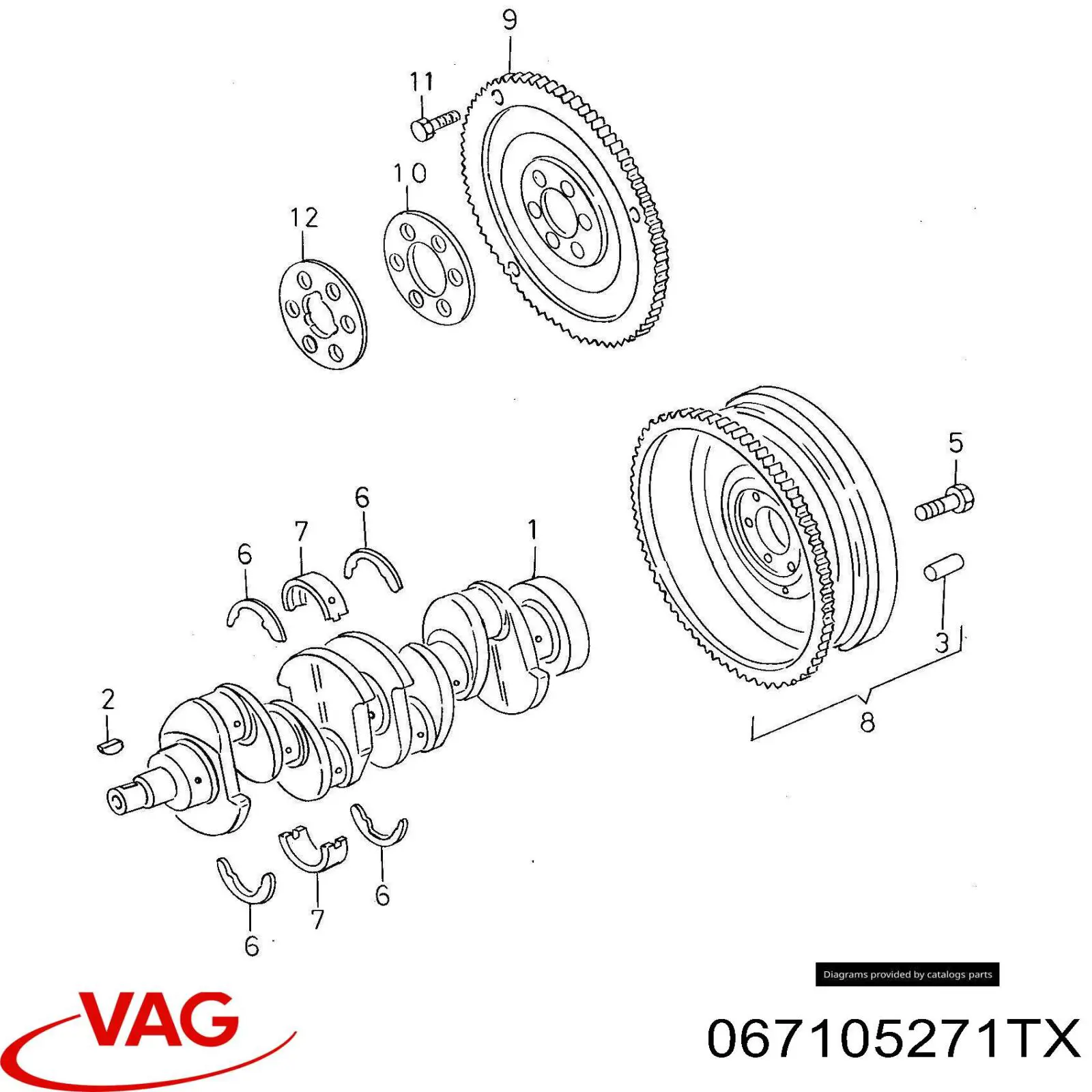 067105271T VAG volante motor