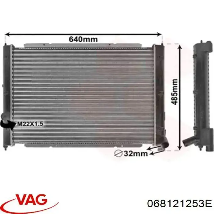 Água radiador VAG 068121253E precio, desde 80,48 EUR