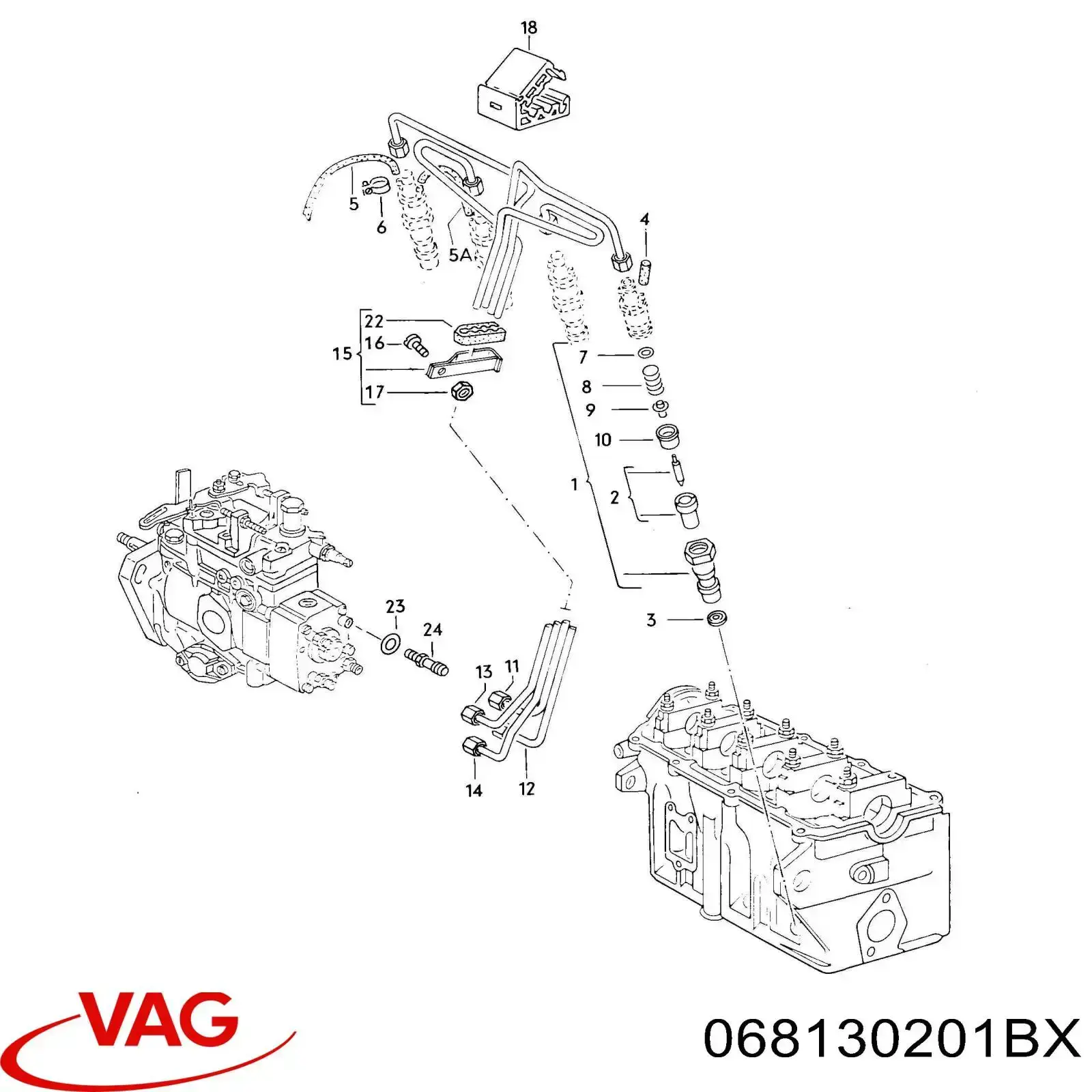 Inyectores VAG 068130201BX precio, desde 27,59 EUR