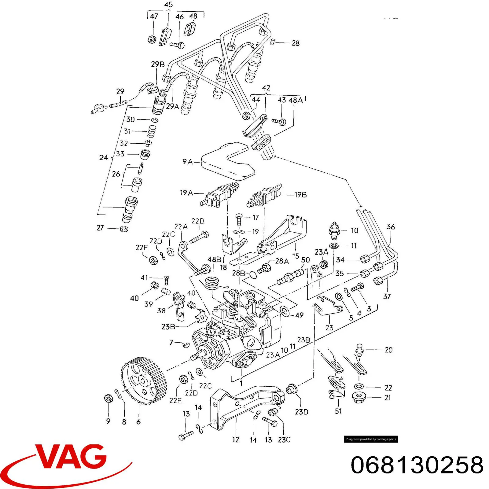 Cilindro maestro de frenos VAG 068130258 precio, desde 2,61 EUR