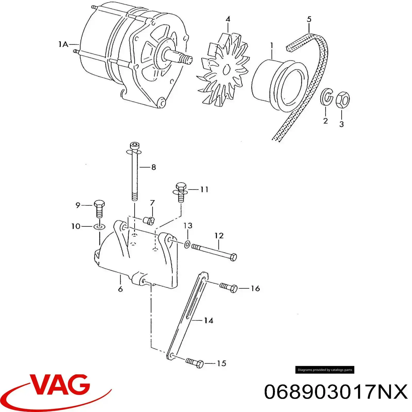 Alternador del motor VAG 068903017NX precio, desde 109,32 EUR