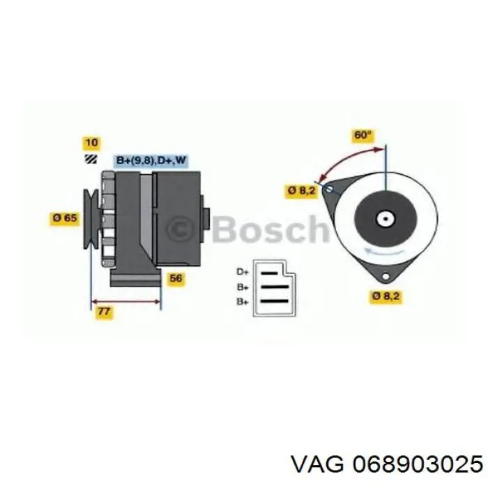 068903025 VAG alternador