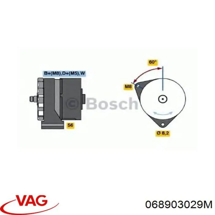 Alternador 068903017PX VAG