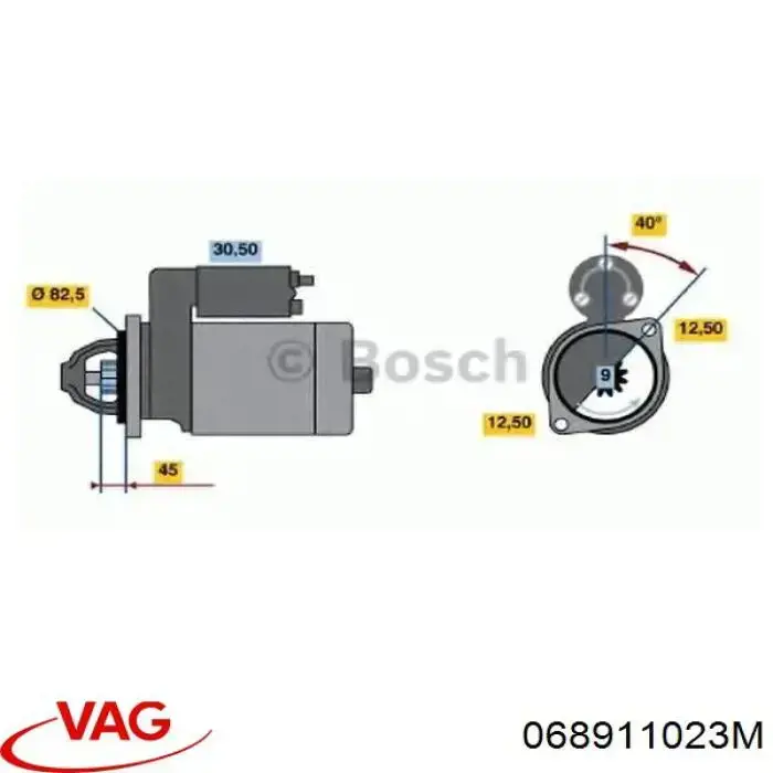 068911023M VAG motor de arranque