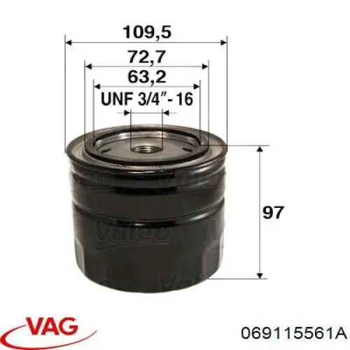 Comprar 069115561A VAG Filtros de aceite