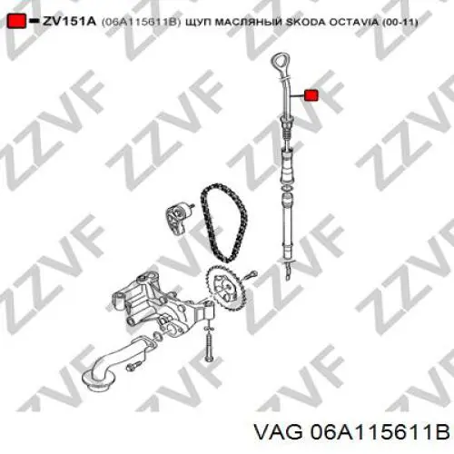 Varilla de aceite 06A115611B VAG