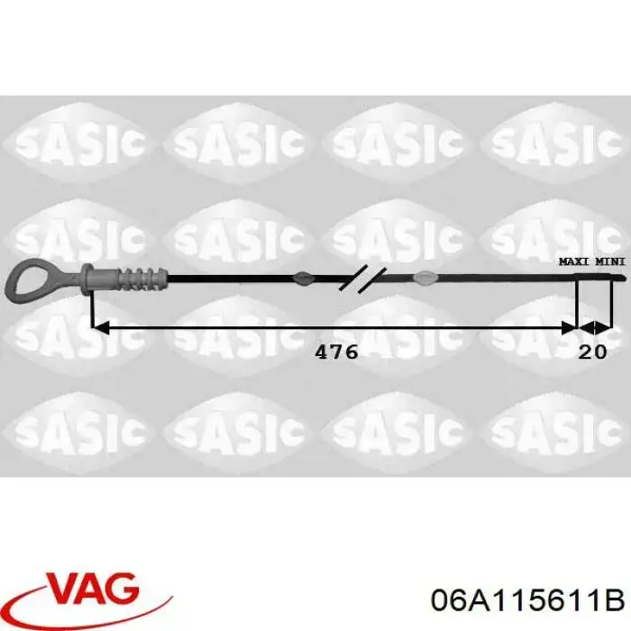 Varilla del nivel de aceite VAG 06A115611B precio, desde 5,35 EUR