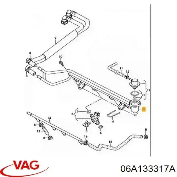 Rampa de combustible VAG 06A133317A precio, desde 88,57 EUR
