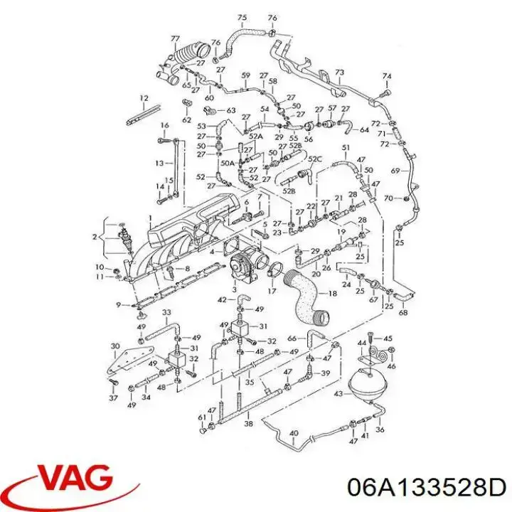 Válvula PCV 06A133528D VAG