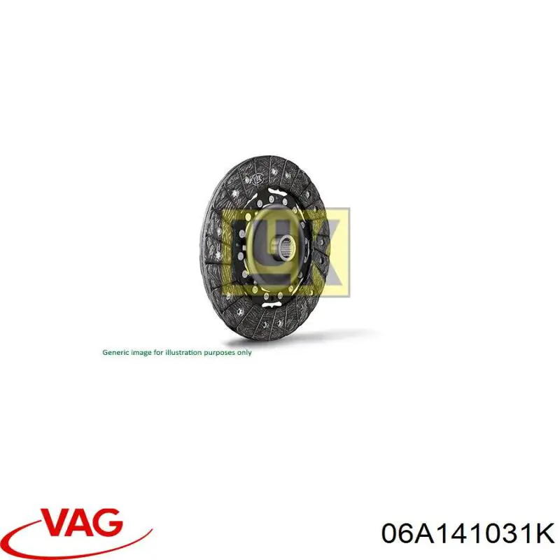 Disco de embrague 06A141031K VAG