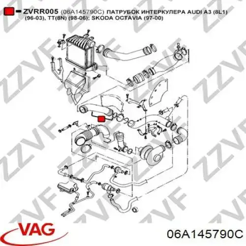Comprar 06A145790C VAG Tubo de aire