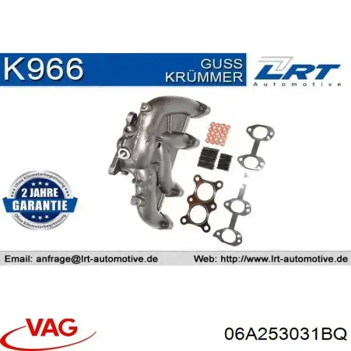 Comprar 06A253031BQ VAG Colector de escape