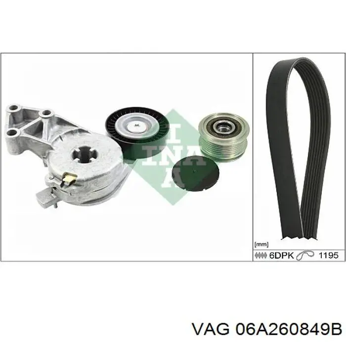 Correa de alternador 06A260849B VAG