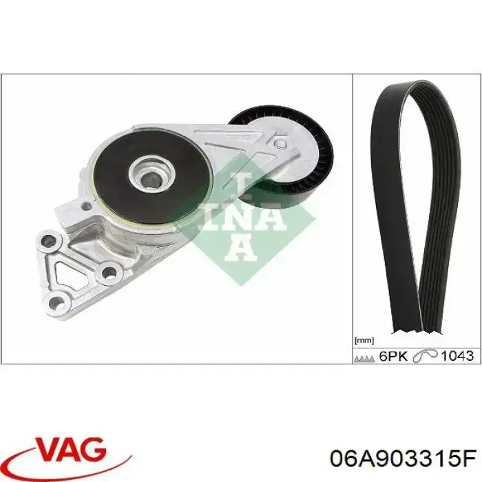 Tensor de la correa trapecial VAG 06A903315F precio, desde 32,58 EUR
