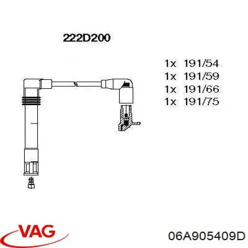 06A905409D VAG juego de cables de encendido