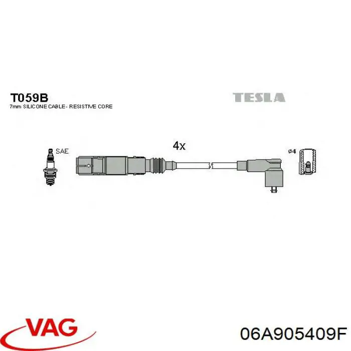 Juego de cables de encendido Audi A4 8E2