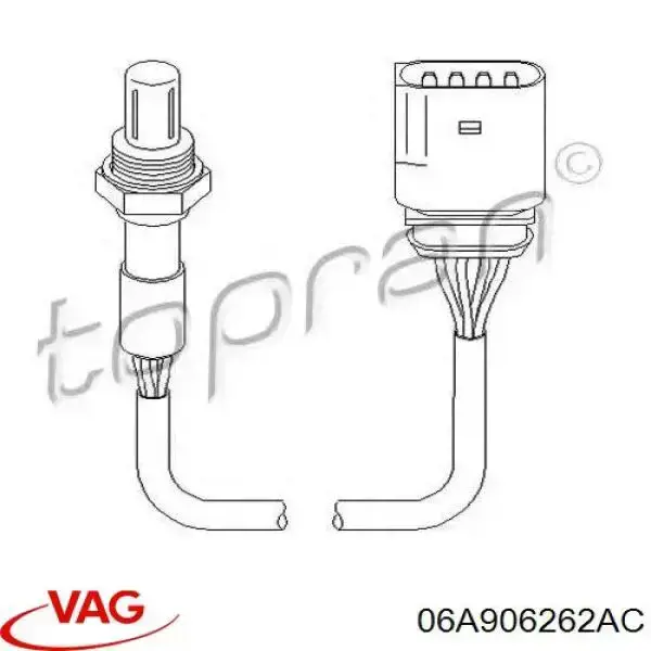 Comprar 06A906262AC VAG Sonda lambda de oxígeno posterior al catalizador